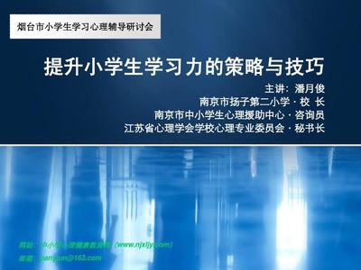 提升小学生学习力的策略与技巧PPT